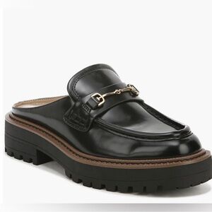Sam Edelman Lennon Black Shinybox Loafer Mule - NWT